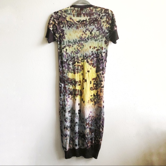 Anthropologie Dress Aoyama Itchome Sweater Short Sleeve Button Front Sz S GUC - Picture 14 of 14